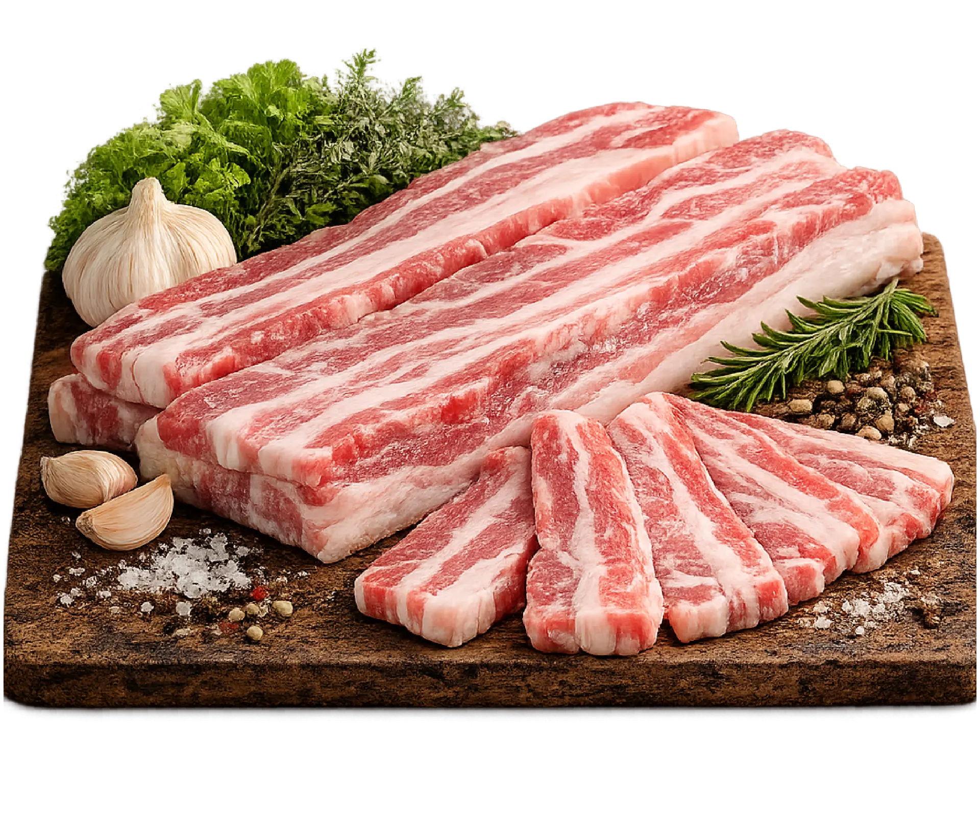 Recorte de tocino de cerdo