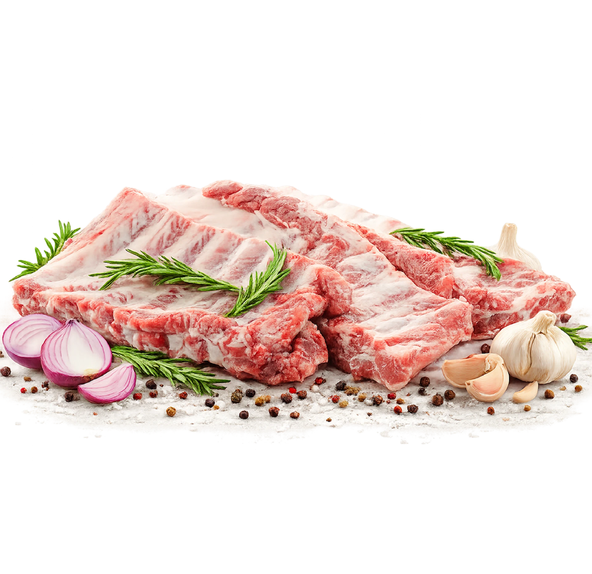 Costilla de cerdo sin piel