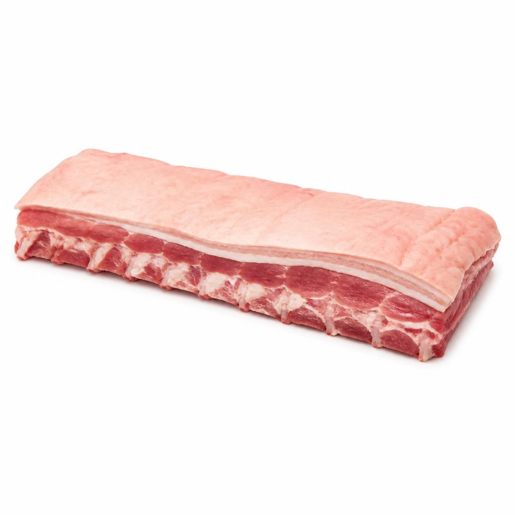 Costilla de cerdo con piel